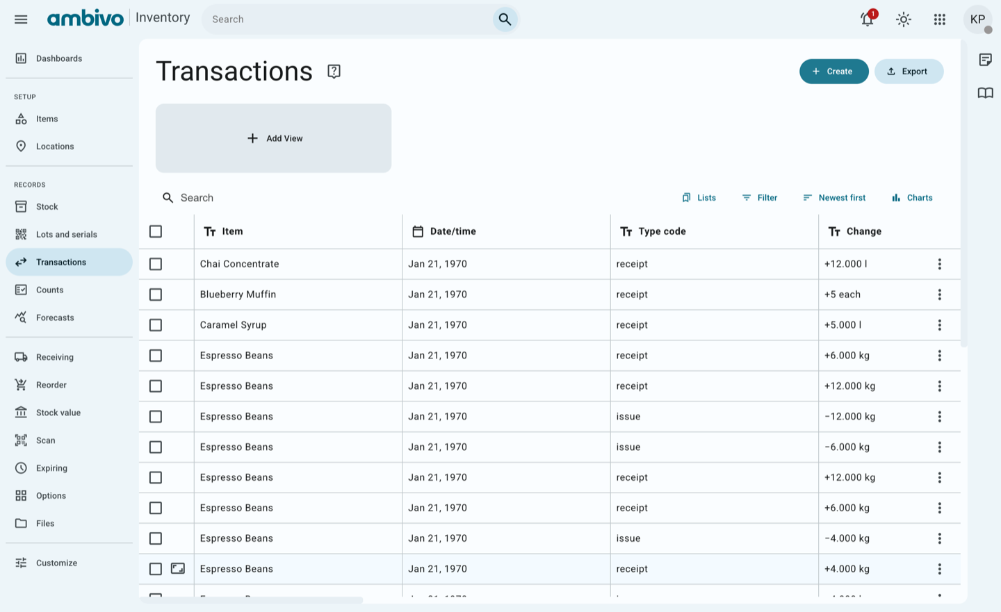 The new receipt in Transactions